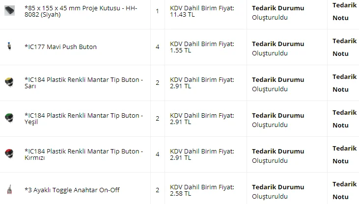 usb buton kutusu siparis